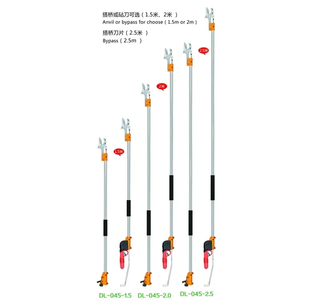 Electric pruning scissors for vignette poles, fruit harvesting scissors, efficient pruning tool for garden and farm use