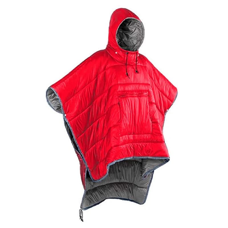 Wearable sleeping bag Cap hooded poncho portable poncho warm cover coat water resistant windproof