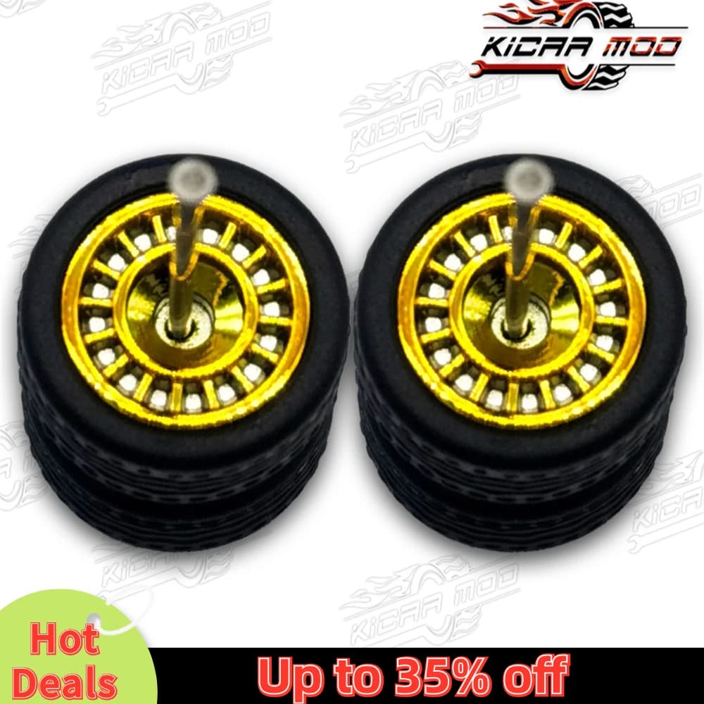 1/64 modello di ruote per auto con pneumatici staccabili in gomma raggi chiusi 3 parti di Refitting per ruote calde pressofuse scatola di fiammiferi D:11mm 1 Set