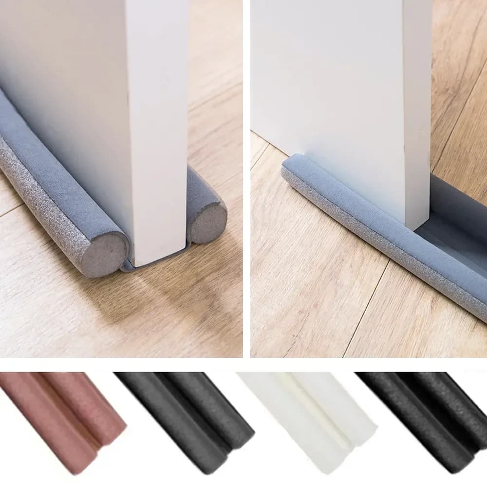 93CM Striscia di tenuta inferiore per porta Anti collisione Antipolvere Guarnizione per porta insonorizzata Flessibile Riduzione del rumore del vento Guarnizione pieghevole