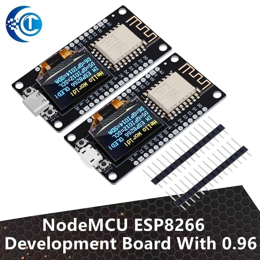 NodeMCU ESP2266: 0,69 inch integrated OLED display, CH300G WiFi module, ESP-12F - TIPO - C USB, for Arduino/Micropython