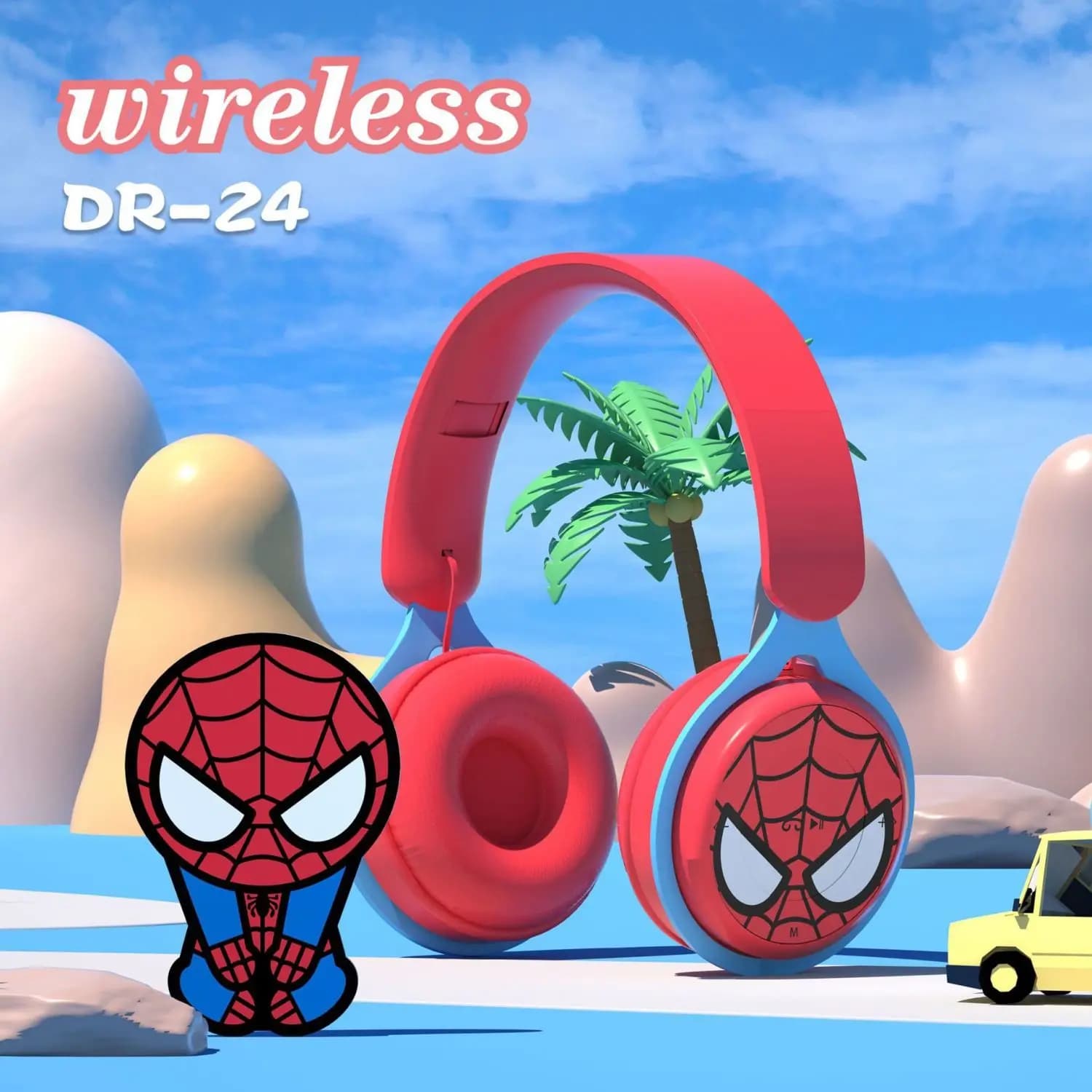 Cuffie Marvel Bluetooth Wireless con Microfono per Apprendimento e Laptop, Cancellazione del Rumore, Lunga Durata della Batteria