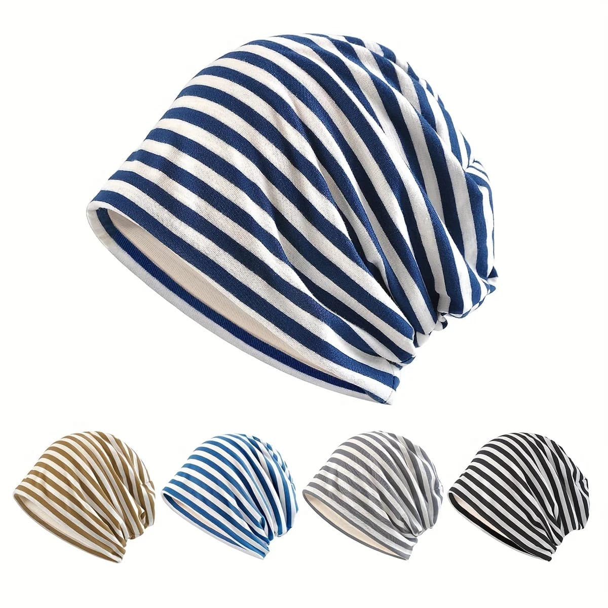 Cappello per sport all'aria aperta e tempo libero con berretto a pelo a righe adatto sia per uomo che per donna