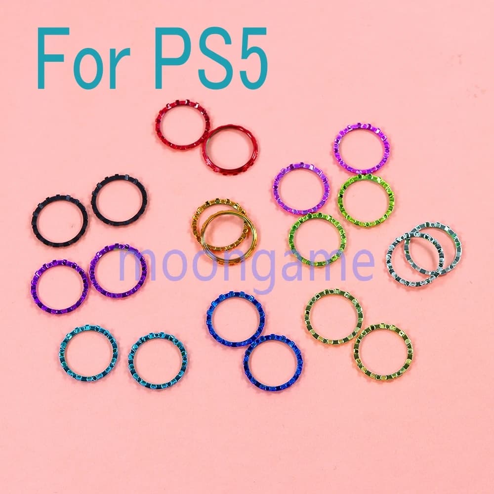 40 pezzi di anelli decorativi elettroplaccati per le levette analogiche del controller PS5, accessori di ricambio per PS5