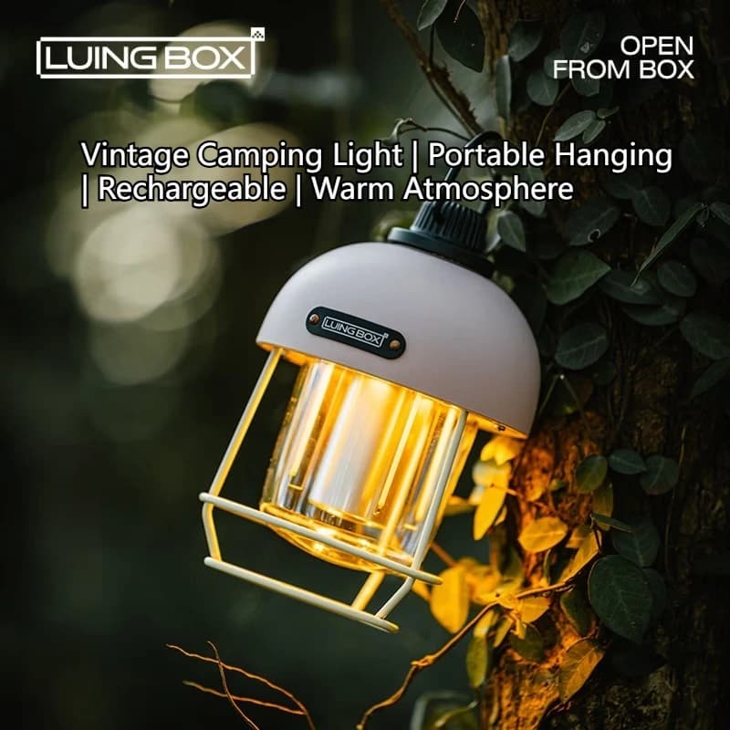 Lanterna da campeggio a LED ricaricabile tramite USB, impermeabile, portatile, luminosa, luce da tenda, lampada da atmosfera sospesa, per escursionismo, pesca, backpacking