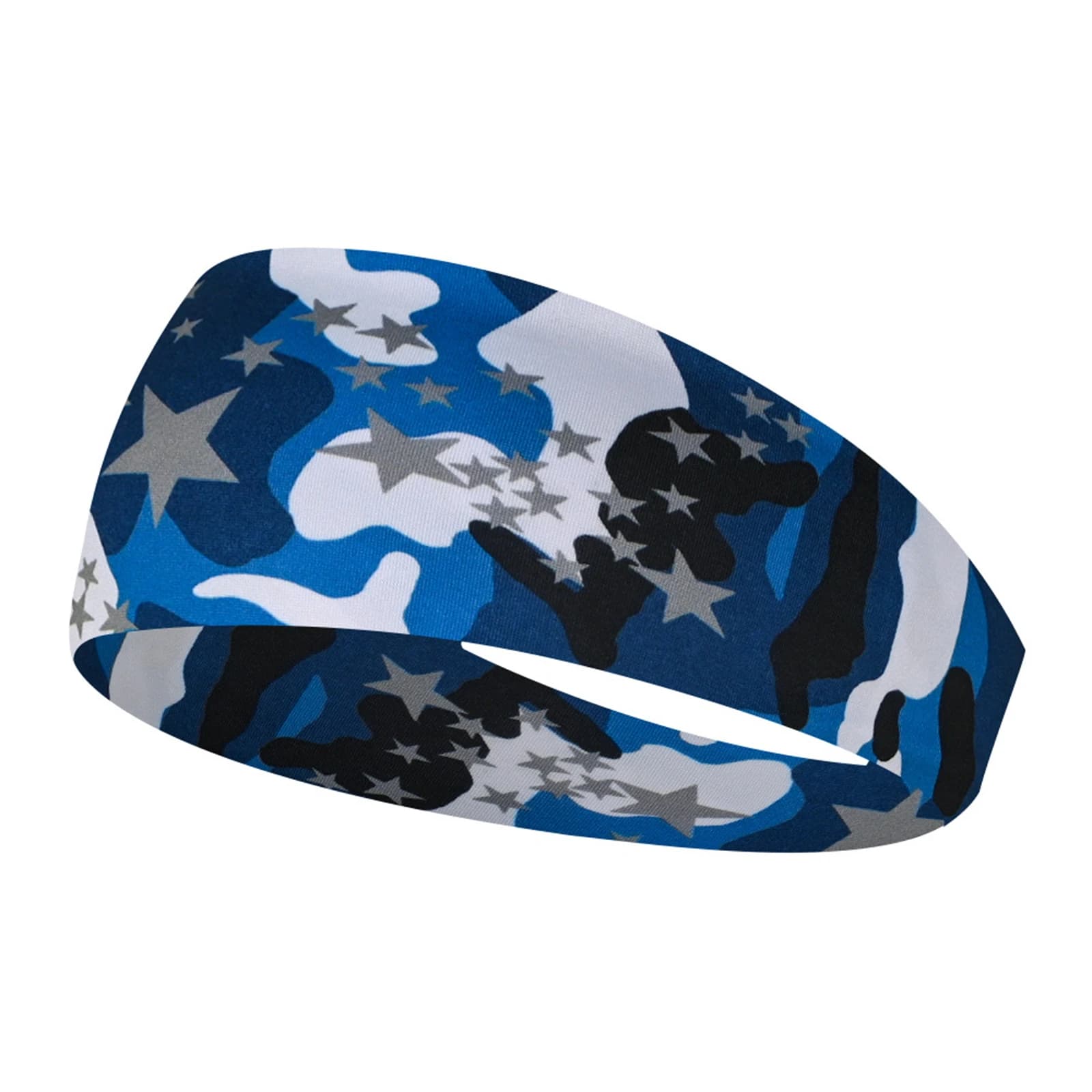 Elastic Hair Band for Yoga, Mimetic Sports Fascia, Absorbent, Unisex, Patriotic Bandana Camo for Training, Shoe for Running