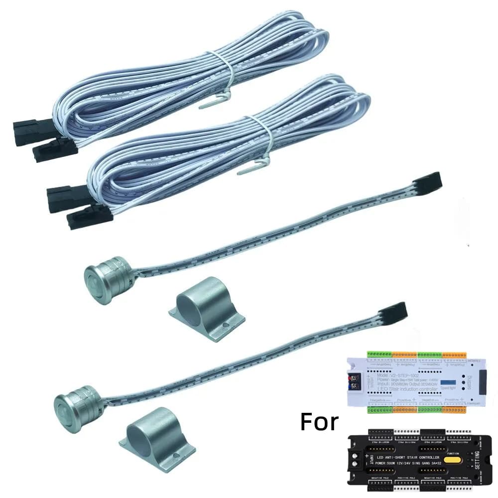 Sensore di movimento PIR e cavo di estensione per controller luci per gradini a LED per scale