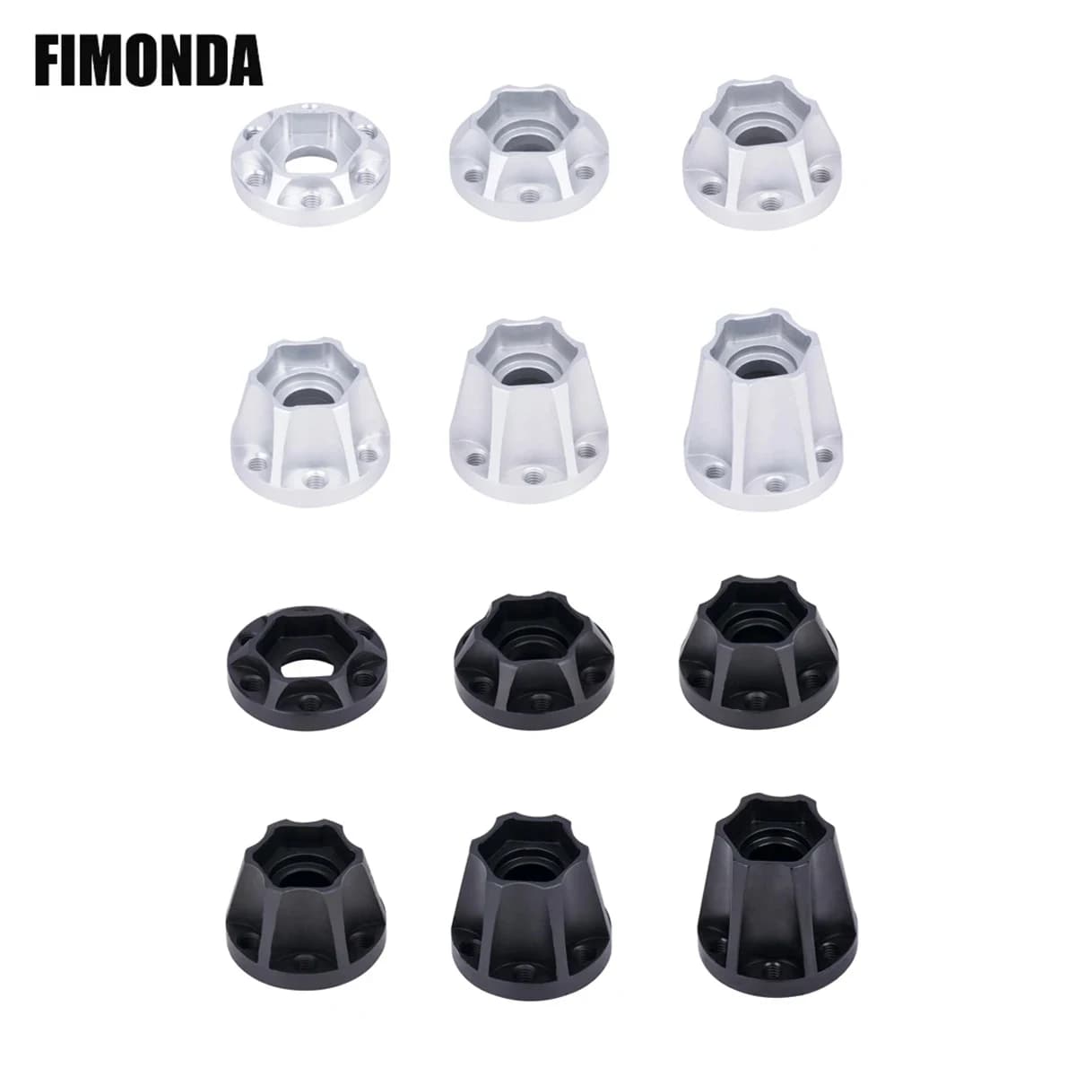 Mozzo esagonale in alluminio 6/9/12/15/18/21mm per cerchi da 1.9 o 2.2 pollici, accessori di aggiornamento per Axial SCX10 Capra Redcat Gen8 VS4-10
