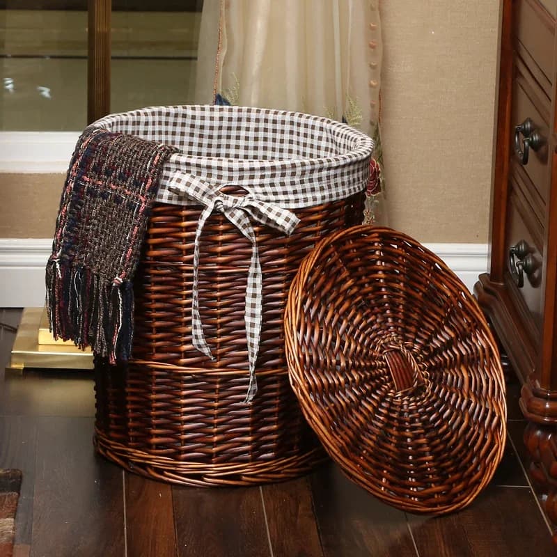 Bag holders for clothes basket tool holder in Rattan large clothes toy tweezers for home use with discreet organizer cover