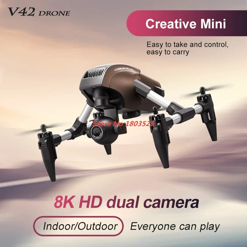 Drone RC 8K MINI con Flusso Ottico, Hover, Telecomando, WIFI FPV, Doppia Fotocamera, Decollo con Un Tasto, Materiale in Lega di Precisione, Giocattolo