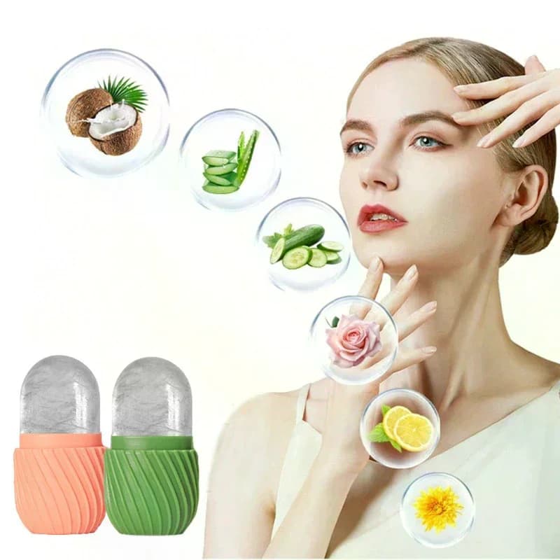 Stampo in Silicone per Rullo Viso Ghiacciato, Riutilizzabile, per Massaggio e Bellezza della Pelle, Riduce il Gonfiore, Elimina le Occhiaie, Strumenti per la Cura della Pelle