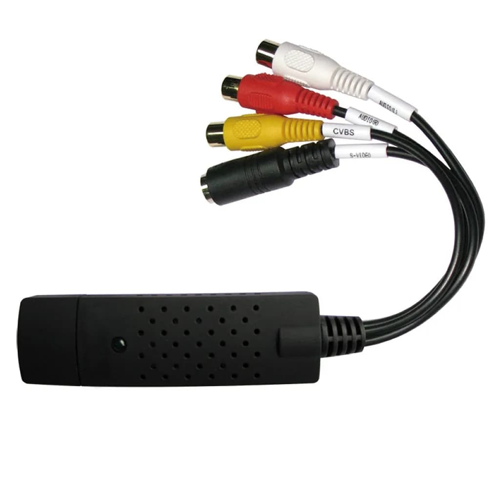 Adattatore per scheda di acquisizione audio video USB con cavo USB Convertitore di acquisizione video da USB 2.0 a RCA per dispositivo di acquisizione TV DVD VHS