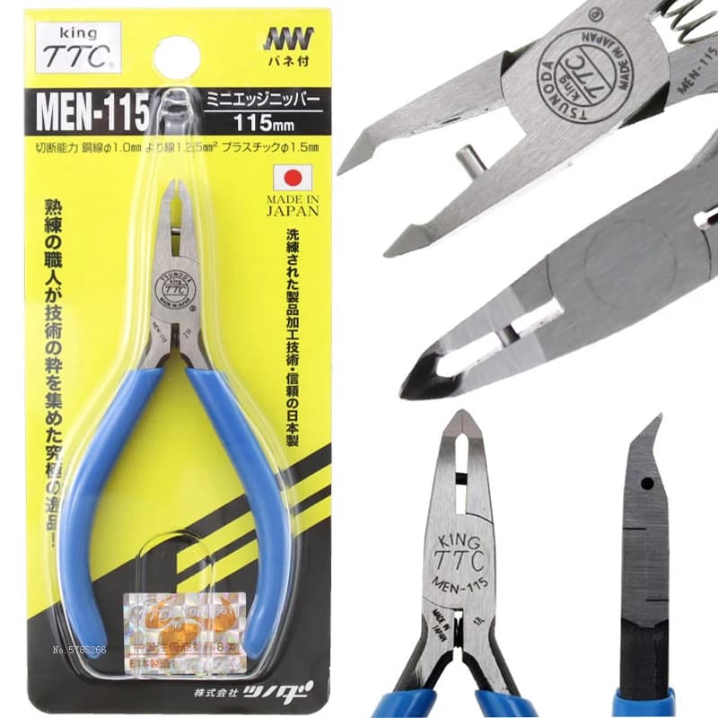 Giappone Re TTC Mini Modello di Plastica Bocca Acqua Forbici da 5 pollici 45 gradi Filo di Rame Piede Elettronico Pinze a Naso Obliquo MEN-115
