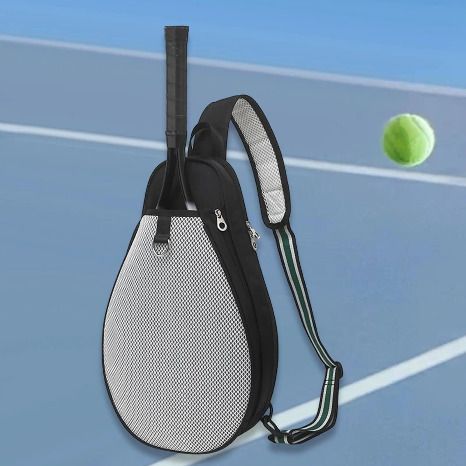 Tennis and Badminton bag with shoulder strap, Contains 2 Tennis rackets, Racket bag, Gift Idea for Men and Women