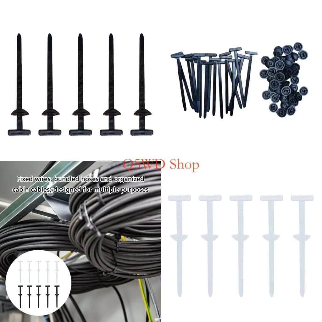 Q5WD High Strength Auto Locking Cable Fasteners Plastic Zip Tie set for Engine Bay