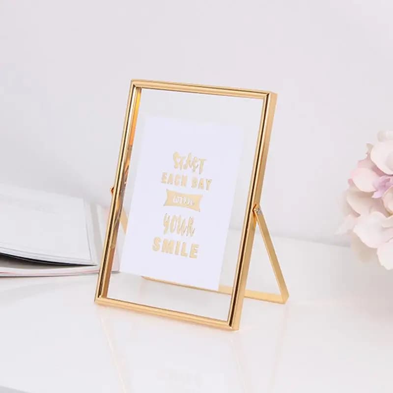 Photo Frame 8 Inch Metal Frame Modern Home Decoration For Living Room Bedroom Studio Bedside Library