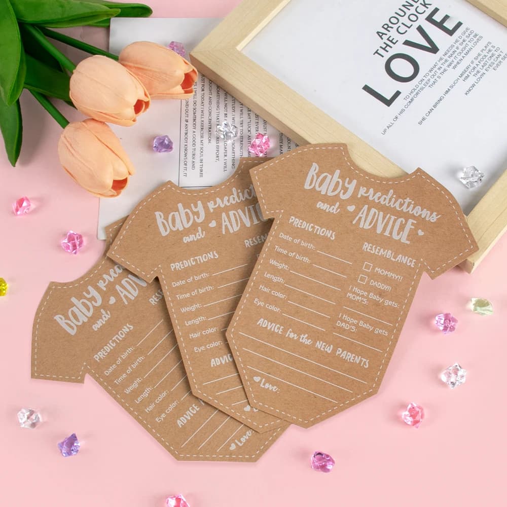 10/20pcs Consigli di Previsione Del Bambino Carte di Carta Kraft Gender Reveal Decorazione Del Partito Baby Shower Gioco Carte Regalo Genere Desiderio Neutro