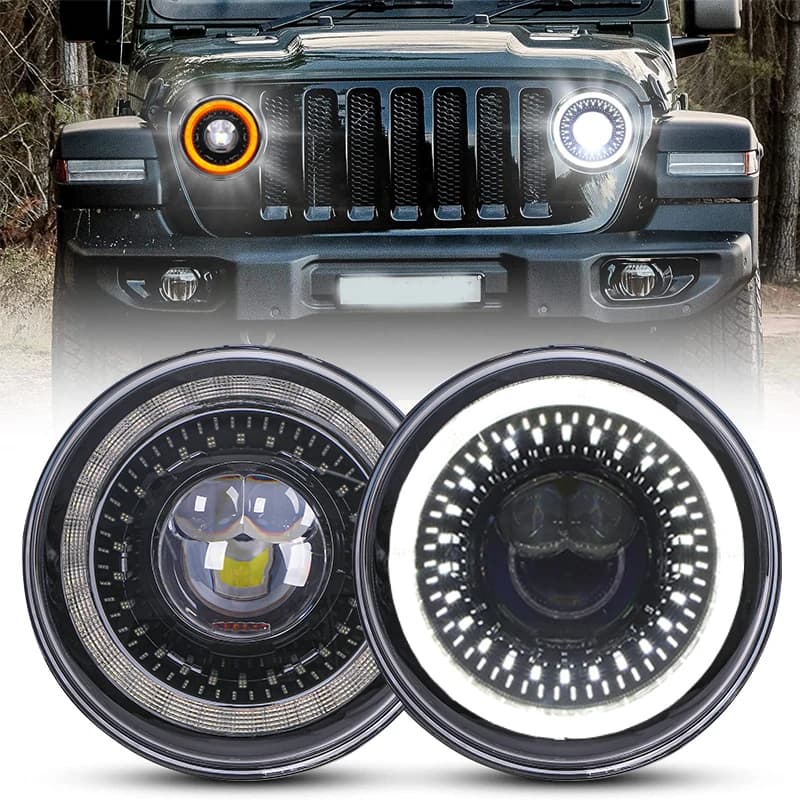 Fari a LED da 7 pollici archiviati 4x4 indicatori di direzione faro rotondo per Land Rover Defender Lada Niva 4X4 Uaz Hunter Mazda Miata MX5
