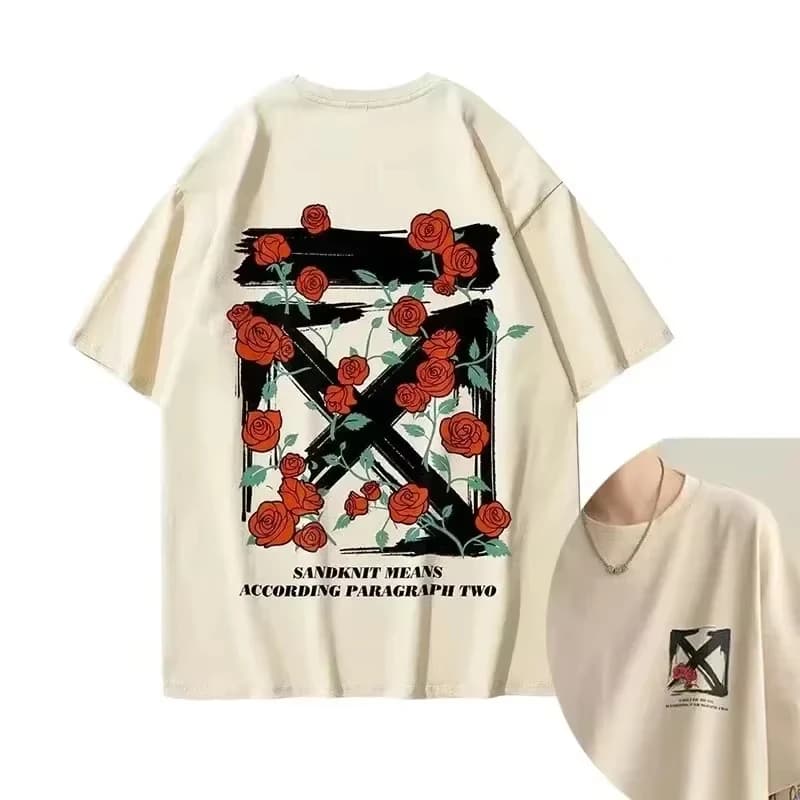 Korea 2026 Luxury Brand Bear Print T Shirt Men Woman O-Neck Cotton Casual Clothes Hip Hop Short Sleeve Clothing Tee Blouse