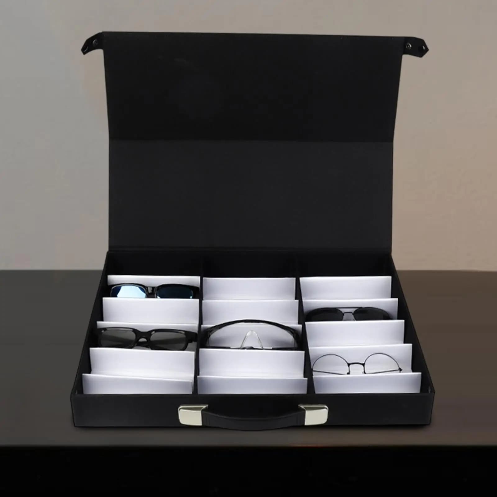 Sunglasses Organizer 18 Slots Fashion for Women Men Eyeglasses Eyewear Display Case for Drawer Closet Table Travel Hosuehold