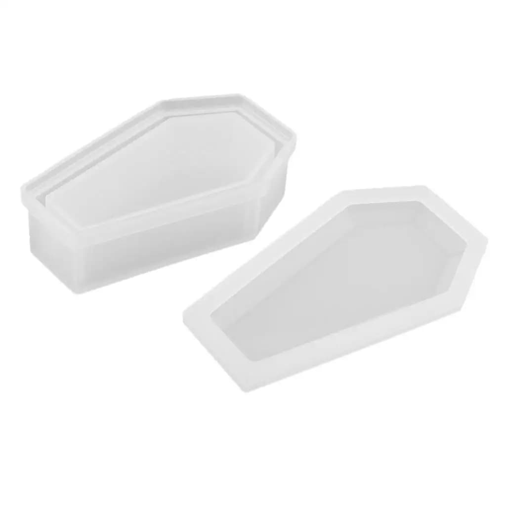Silicone Mold Coffin Tray for Polymer Clay Resin Casting Mould Jewelry Candle Making Fondant DIY