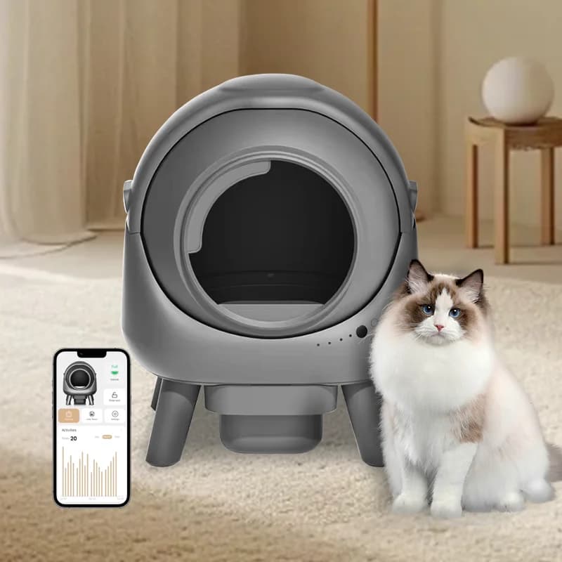 Automatic Cat Litter Box Generation 50L Safety Anti-Pinch Smart Cat Toilet Intelligent Self Cleaning Litter Box for Cats