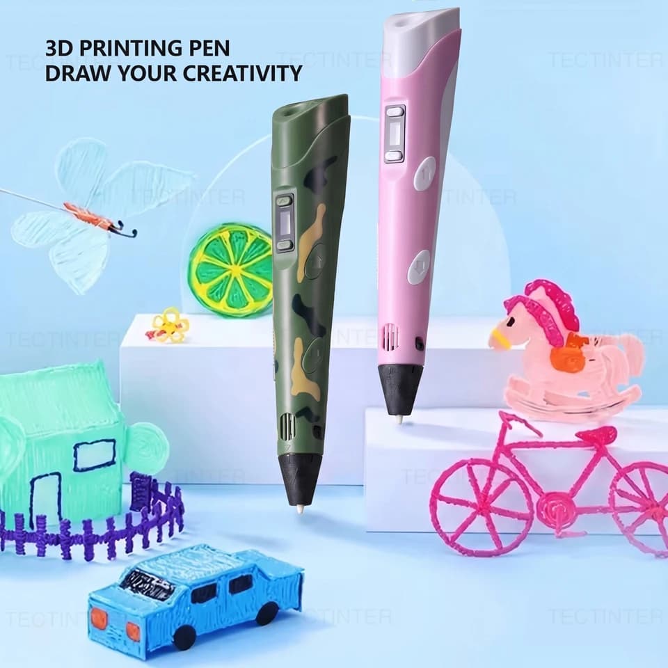 Electronic 3D Printing Pen 9 Meter PLA Filaments Painting Tools Children S Birthday Christmas New Year Gifts Three Dimensional