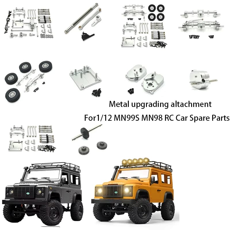 MN99S MN98 Parti Metalliche - Supporto Motore, Braccio Sterzo, Mozzo Ammortizzatore, Ricambi per Auto RC 1/12