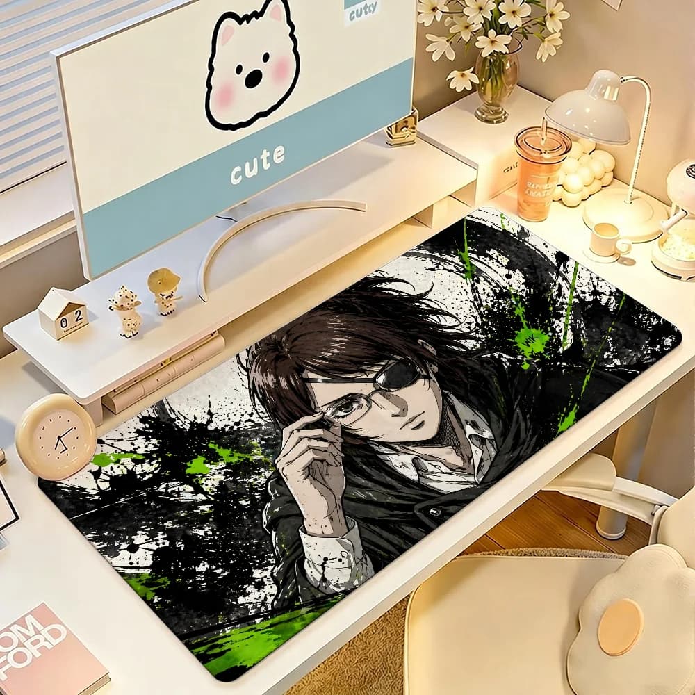 Attack on Titan Hange Zoe Mouse Pad Large Non-Slip Waterproof Mat Stitched Edge Keyboard Pad for Gaming Daily Office