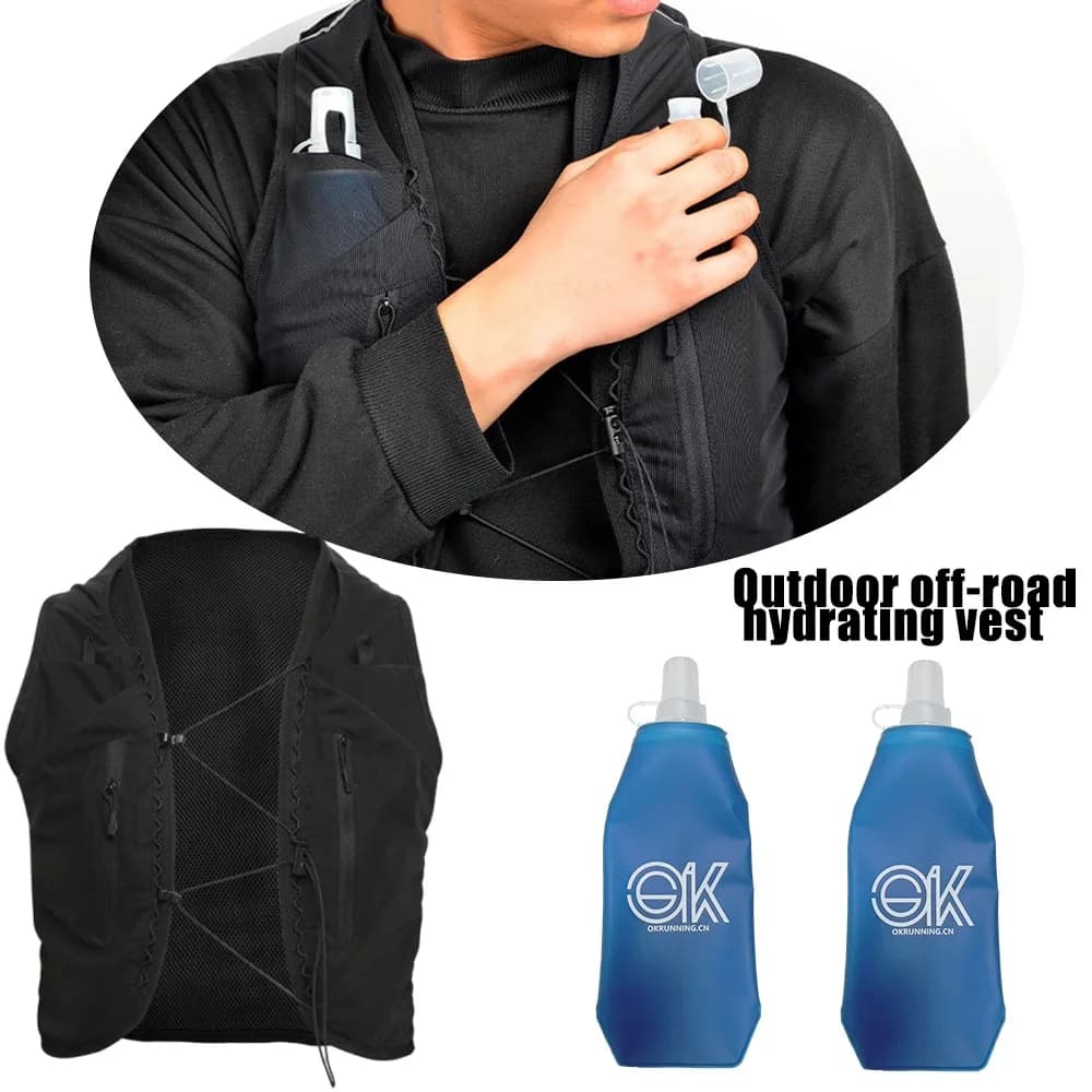 Outdoor Off Road Sports Hydration Vest Large Capacity Water Backpack Lightweight Breathable Pack For Marathon Running Cycling