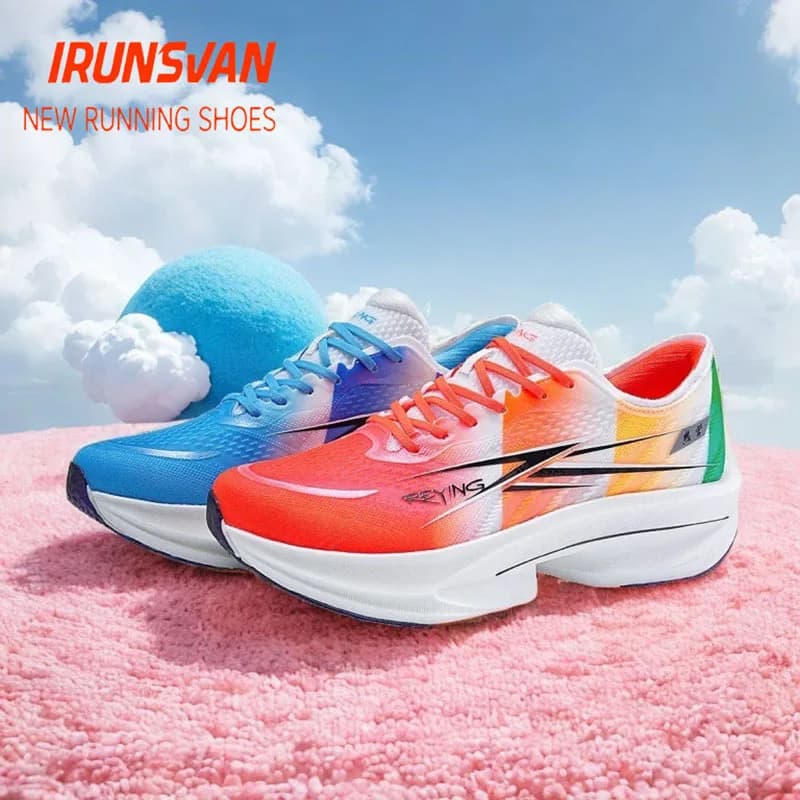 IRUNSVAN Suran 1.0 Carbon Plate Running Shoes Mesh Breathable Marathon Racing, Unisex Men Women 240128