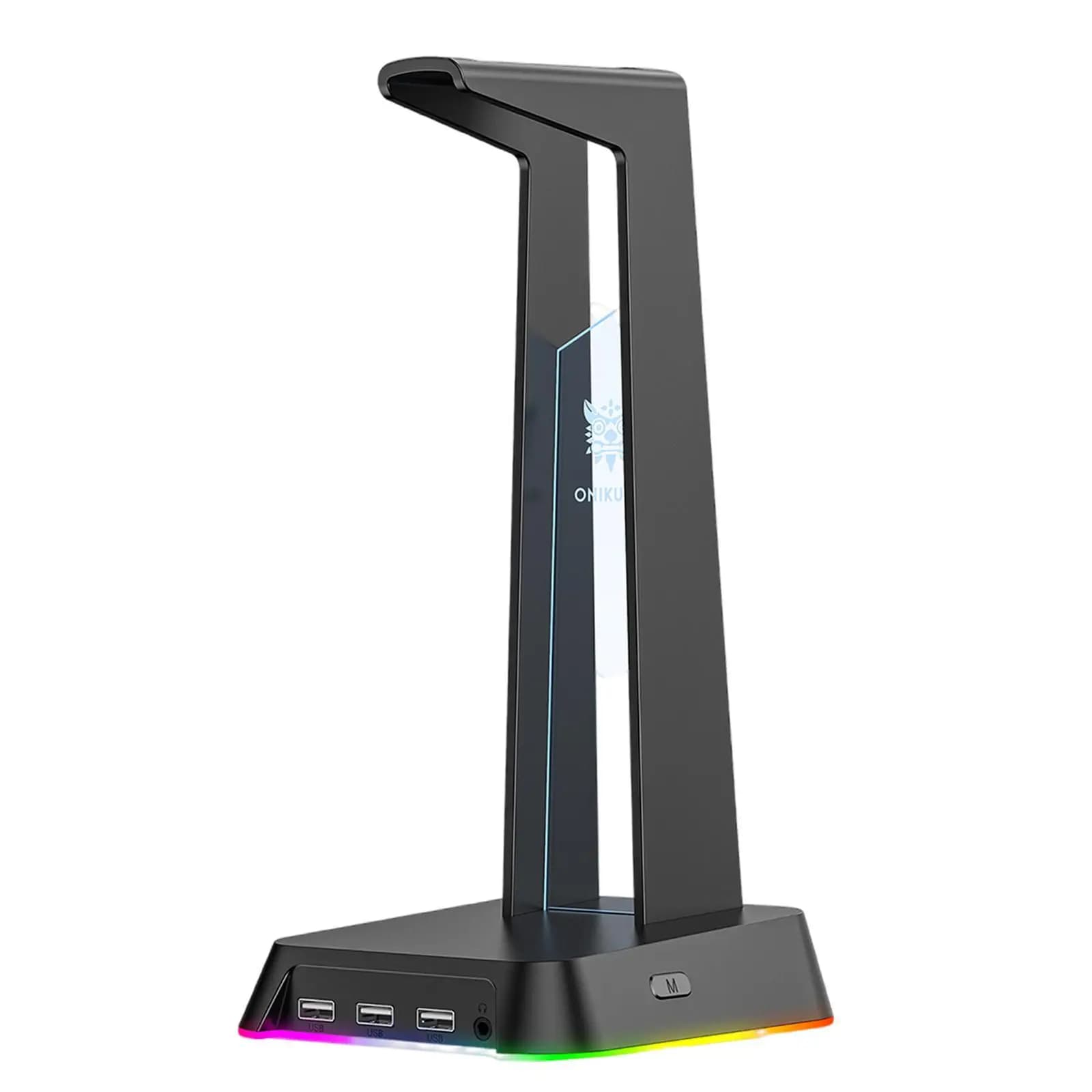 Supporto per cuffie RGB con staffa per cuffie da 3,5 mm per PC e ufficio