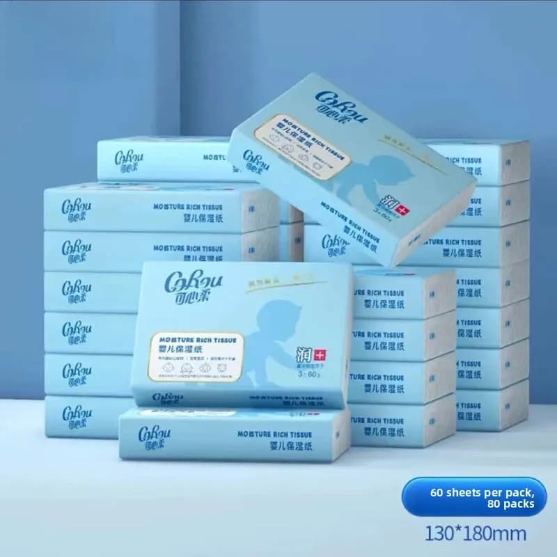 Soft Towel Portable for Children, Moisturizing Cream, Card Sauces for Use Dry and Bagnate, Soft Face Towel Packed by Corou