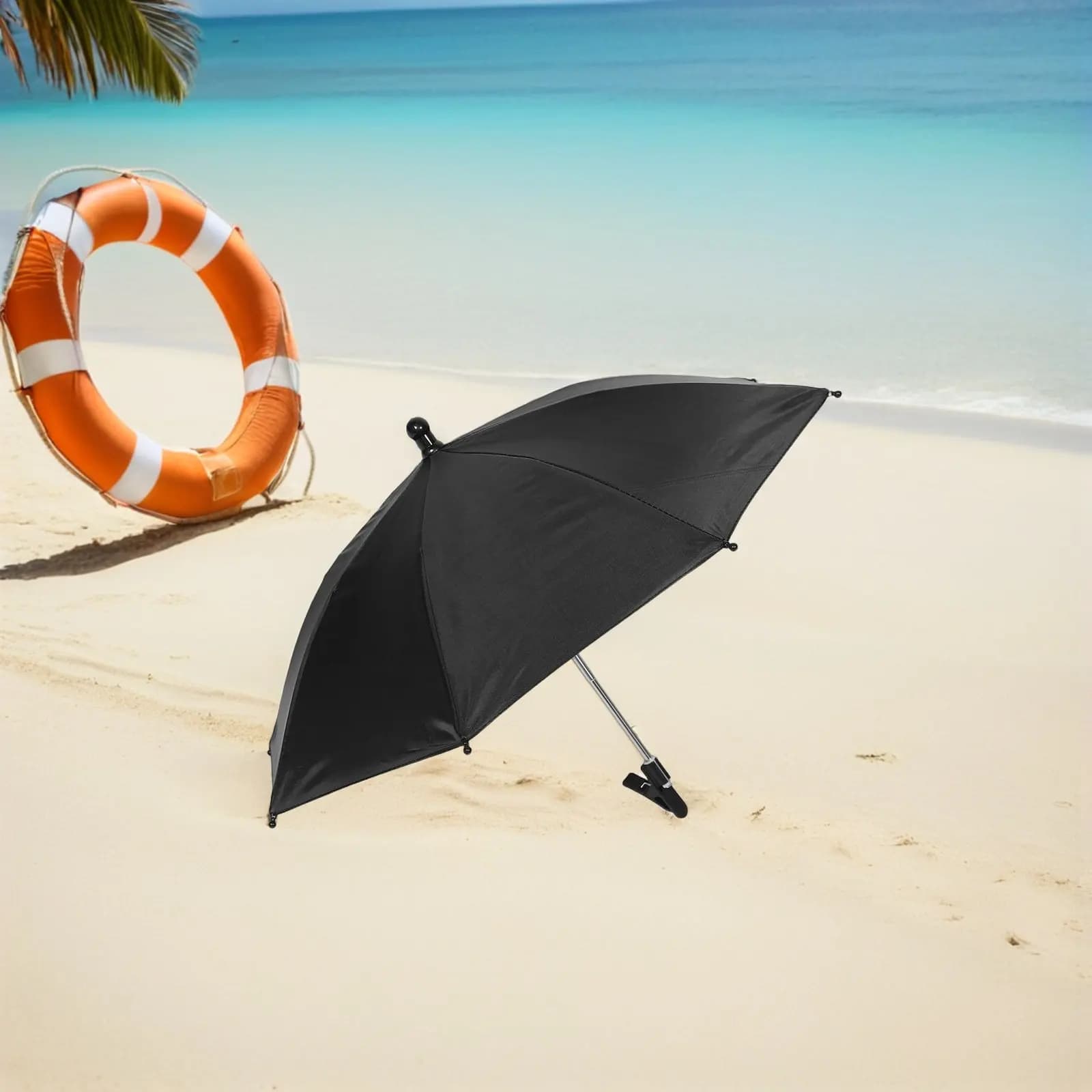 Ombrellone Parasole Portatile Pieghevole per Laptop, Protezione Solare per Uso Esterno, Spiaggia, Viaggi, Schermo Laptop con Clip