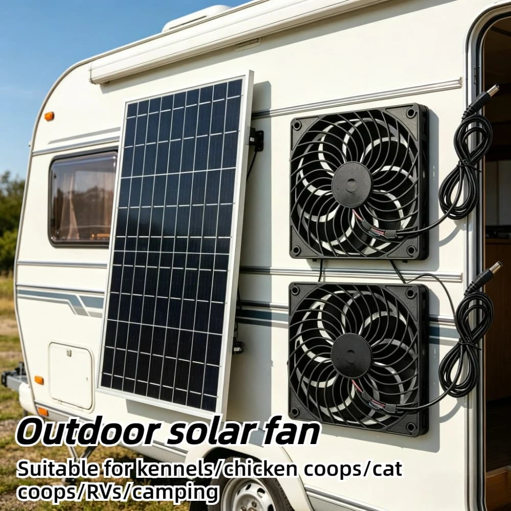 Ventilatore di Scarico Solare da 10W per Impieghi Gravosi, Installazione Esterna, Sistema di Raffreddamento ad Aria per Pollaio