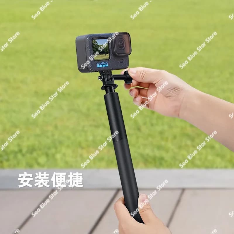 Bastone Selfie per Action Camera e Smartphone, Asta Estensibile per Selfie, Accessorio Portatile per Fotocamera Panoramica da Esterno