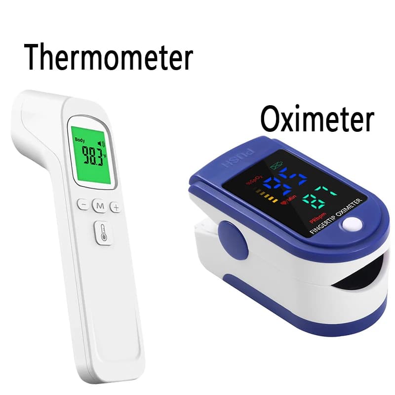 Front infrared thermometer without contact Celsius Fahrenheit Portable Infrared Electronic Gun Medical Pulsossimeter for finger