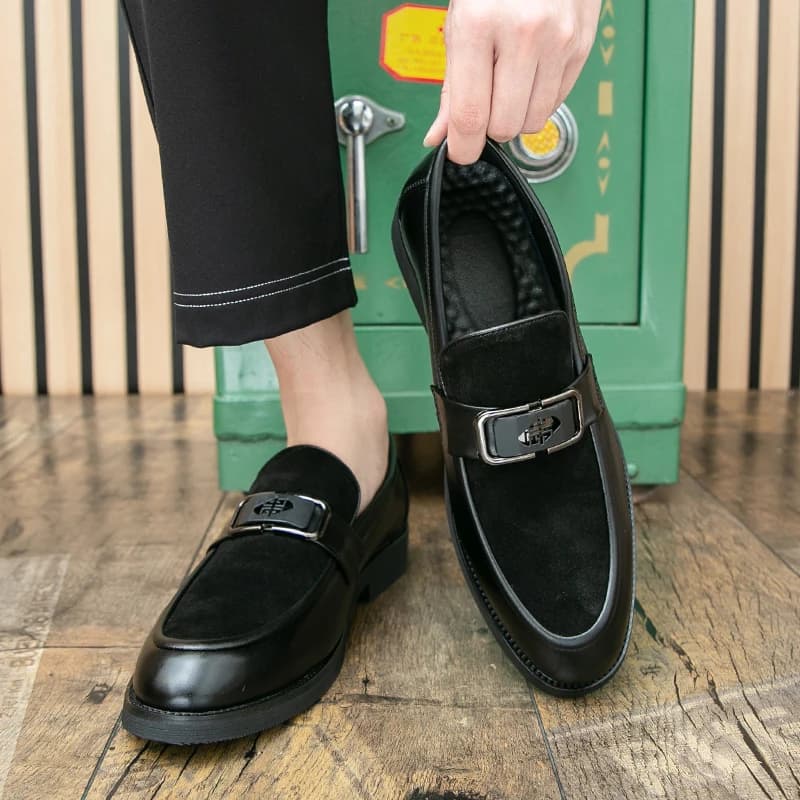 New style loafers for men - English-style fringes business pointed toe, smooth leather casual leather shoes for men