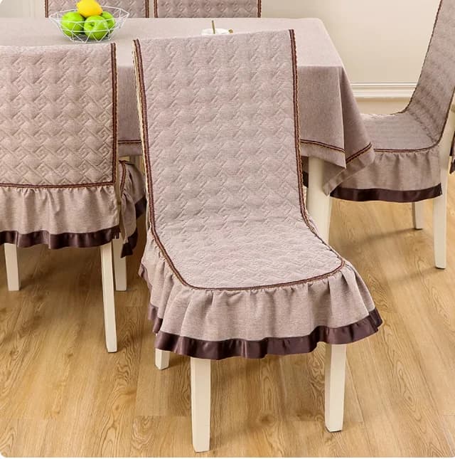Cotton linen dining chair cushion set decorative chair cover