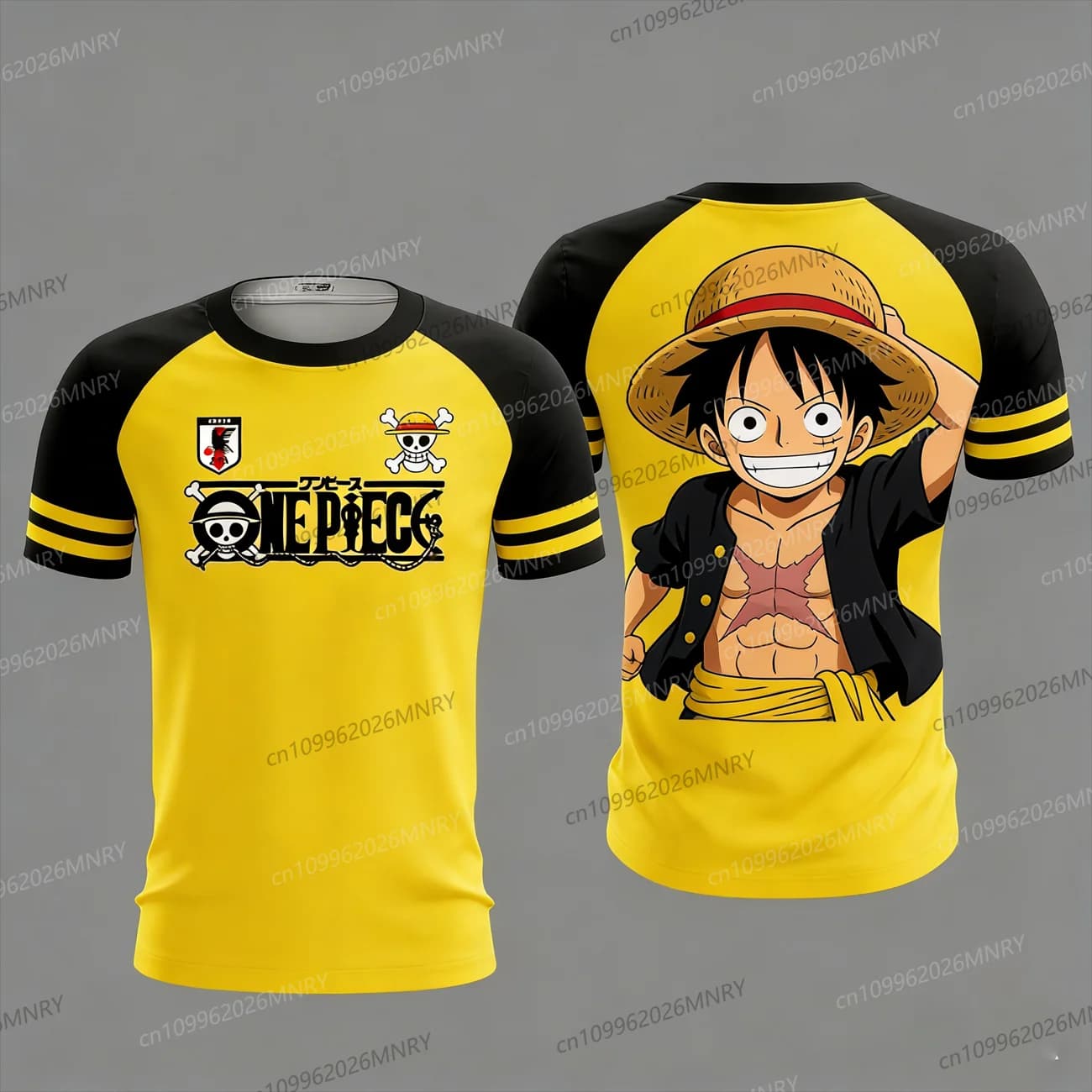 Magliette e t-shirt per bambini Anime One Piece Luffy Gear5, maglia da calcio da uomo, t-shirt estiva da uomo, pullover sportivi da donna, abbigliamento per ragazze