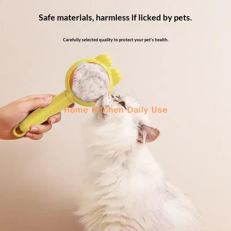 portableSelf Cleaning Pet Cat Brush One Click Hair Release Grooming Comb Ideal for Multi-pet Household Cat Ownerscommonly used