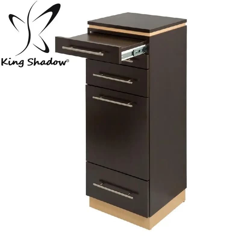 Wooden storage cabinet Barbiere Hairdresser Furniture Equipment Scissors Hairdryer Tray trolley four wheel trolley Lot of 1 set