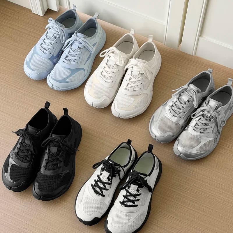 Men Summer Flyknit Mesh Breathable Forrest Gump Shoes Lightweight Non Slip Suitable for Couples' Jogging Sports Casual Shoes