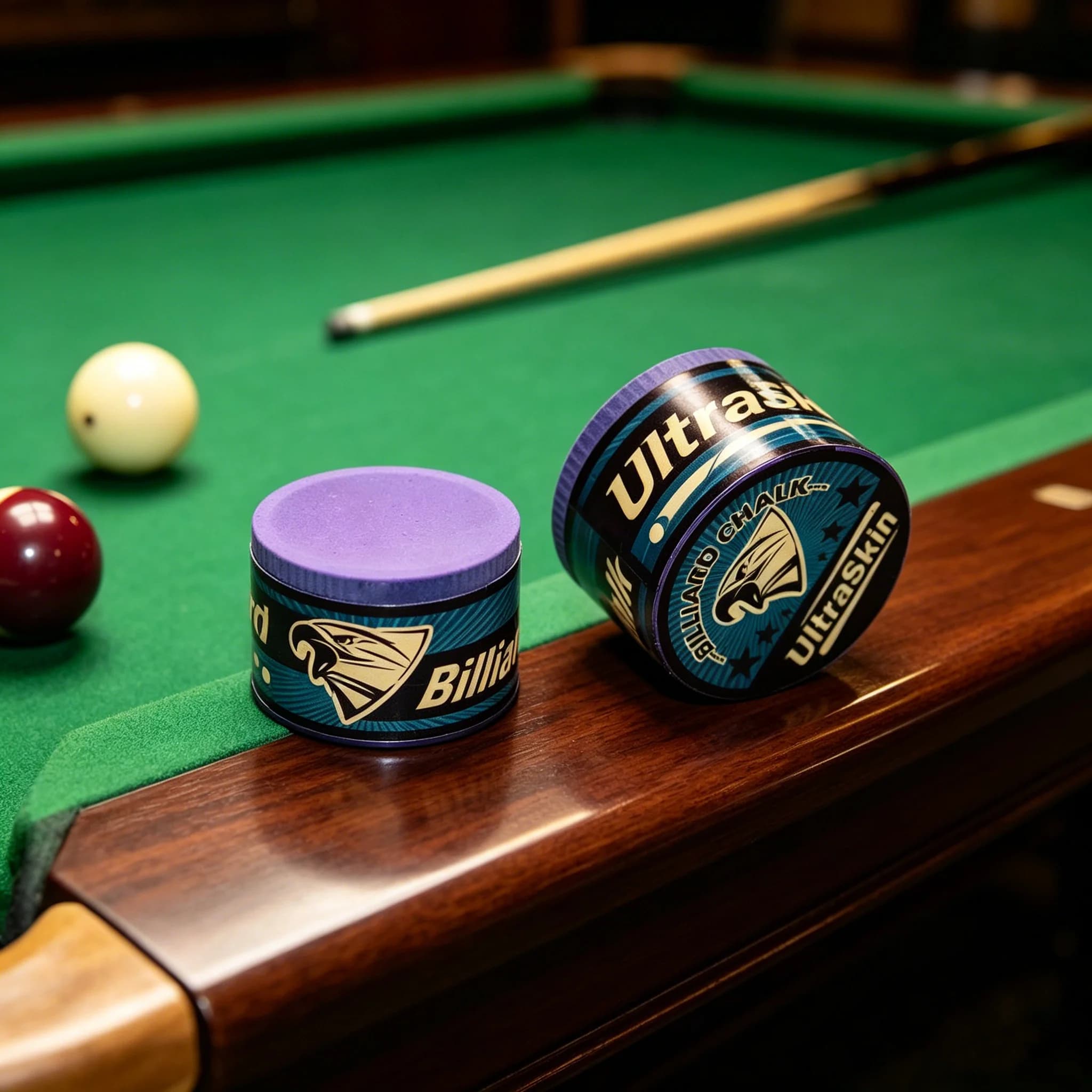 Gesso da Biliardo Premium UltraSkin 8A, Forma Rotonda, per Stecche da Snooker e Pool