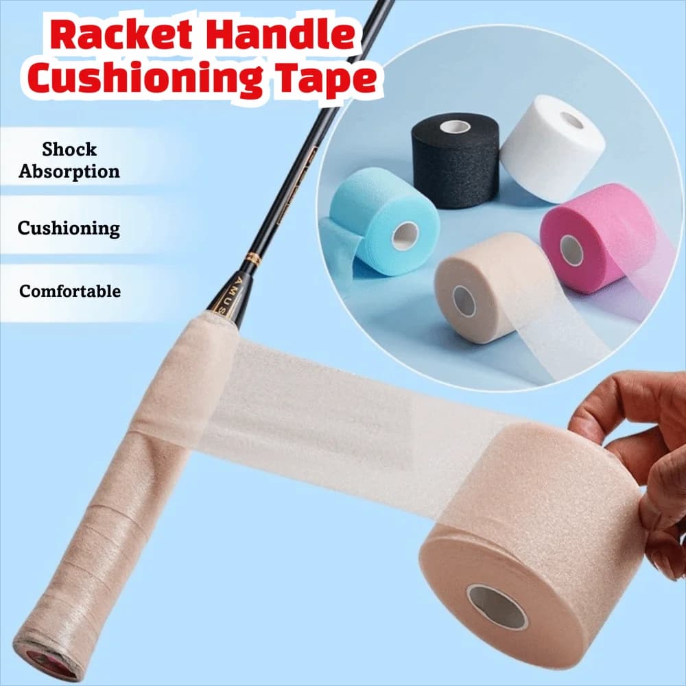 Nuovo Nastro Antiscivolo per Racchette da Badminton, Nastro in Spugna 7cmx27m, Nastro Grip per Racchette, Nastro Ammortizzante Rinforzato