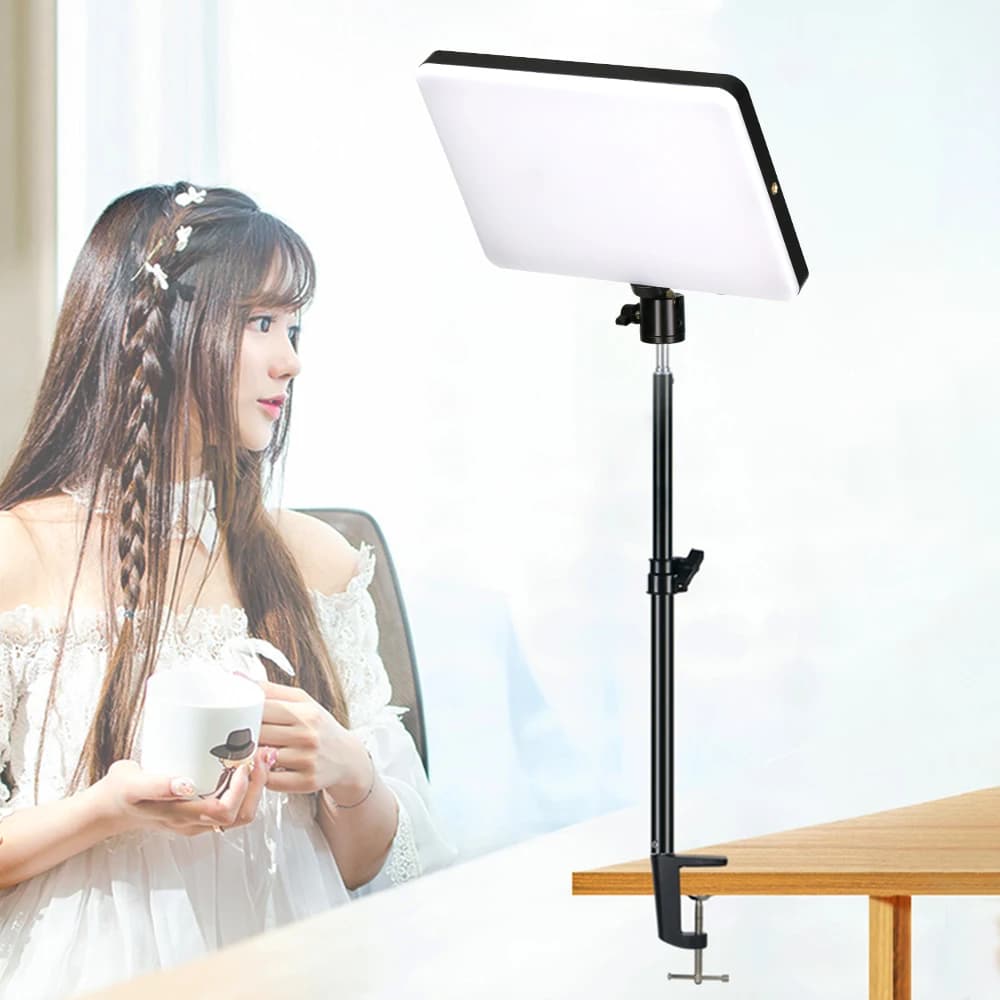 Pannello di illuminazione Video a LED da 10 pollici dimmerabile 3200k-6000k illuminazione fotografica spina ue lampada di riempimento per Studio fotografico per Live streaming