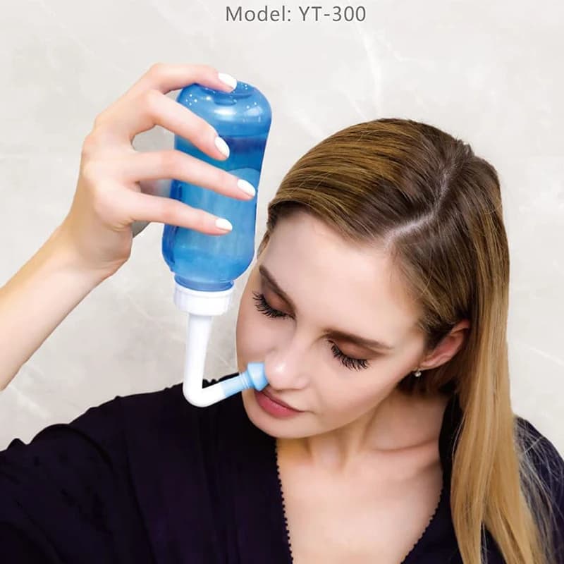 Detergente professionale per il lavaggio del naso Irrigatore nasale Protezione per bottiglia di risciacquo Evitare la rinite allergica Adulti Bambini cura Pentole Neti