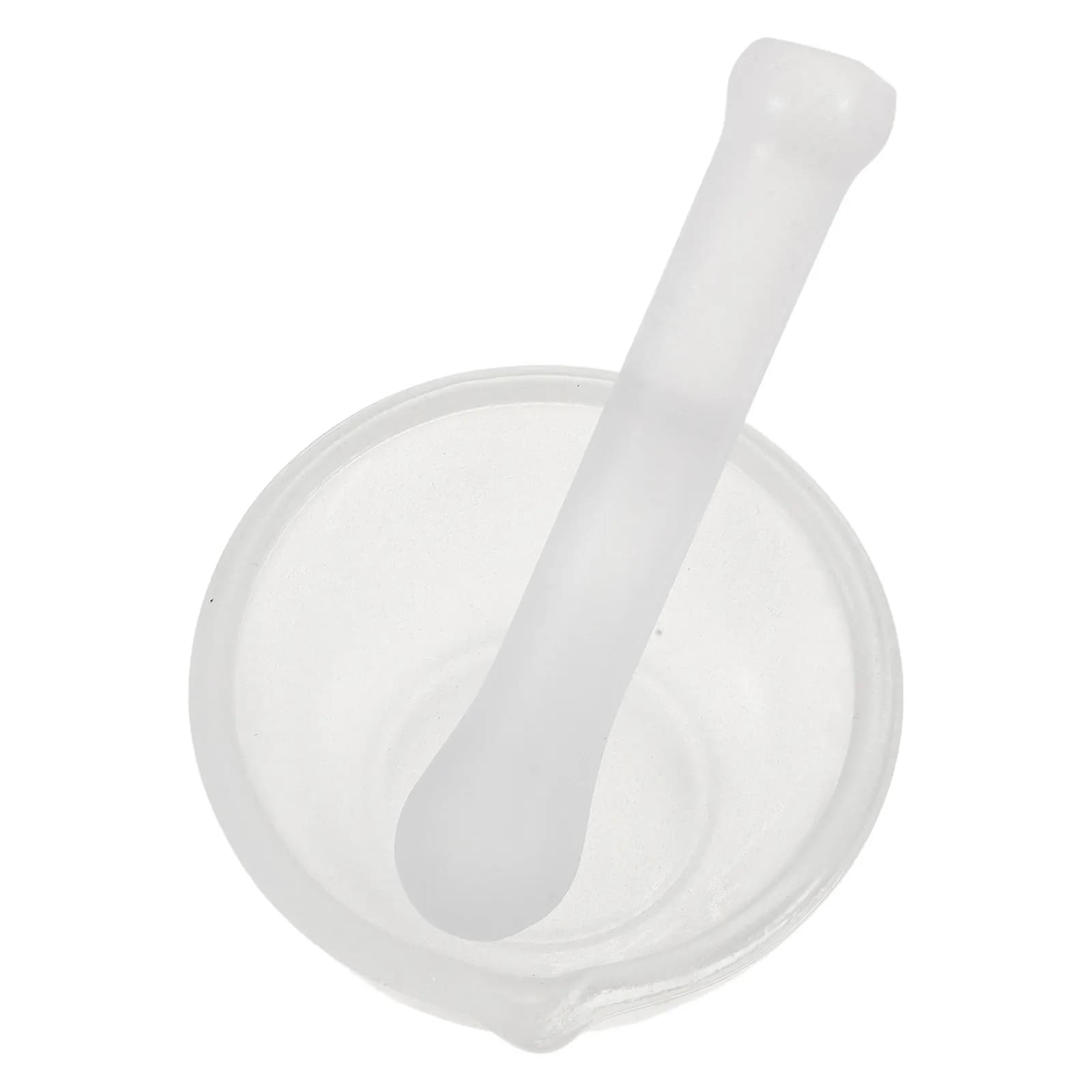 1Set Glass Mortar and Pestle Set Small Mini Grinder for Kitchen Spice Mixing Garlic Grinding Medicine Powder Science Lab Bowl