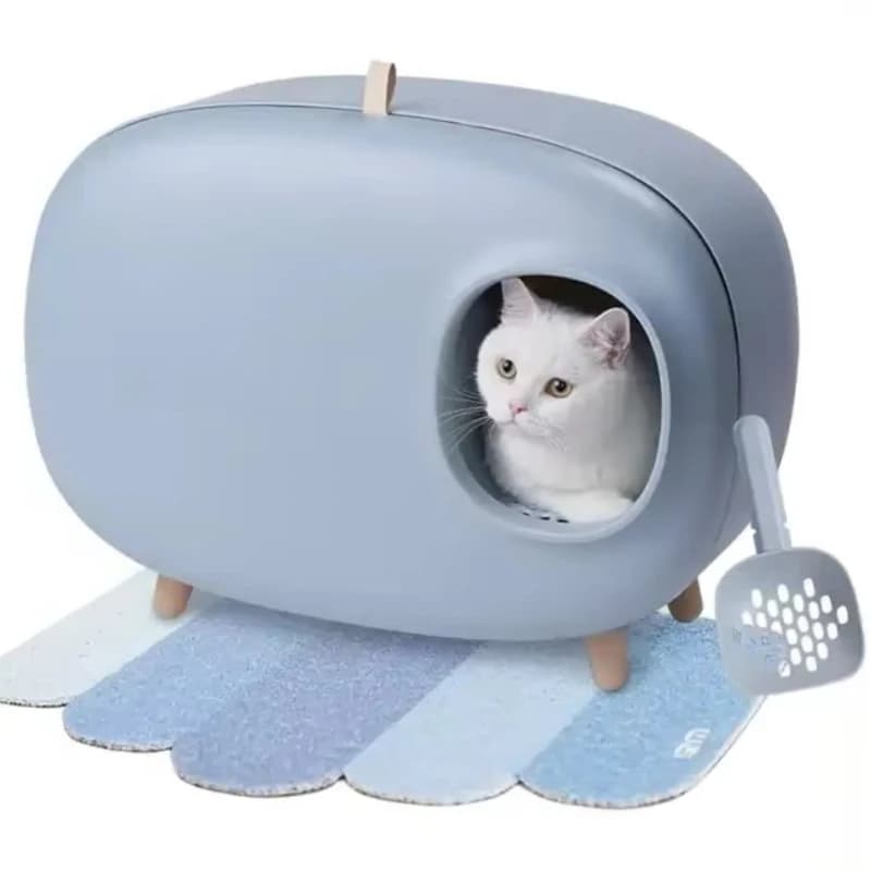 Lettiera per Gatti Completamente Chiusa, Design Semplice, con Accessori
