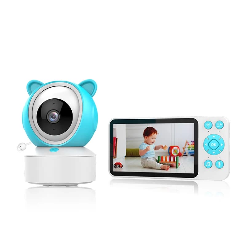 Tuya APP 5 pollici 2MP 1080P WIFI PTZ Citofono Baby Monitor Rilevamento del pianto Piano di alimentazione BabySitter Nanny Camera Scatta foto e video